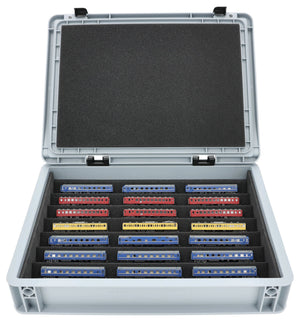 Zestaw Eurobox 40 x 30 cm z Zugliege do modelu kolejowego - skala Z - 7 przedziałów