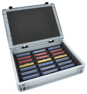 Zestaw Eurobox 40 x 30 cm z Zugliege do modelu kolejowego - skala Z - 7 przedziałów