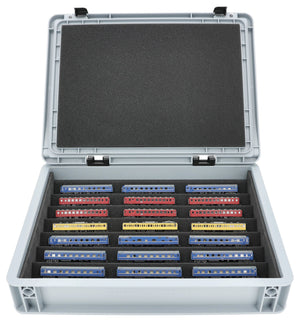Zestaw Eurobox 40 x 30 cm z Zugliege do modelu kolejowego - skala Z - 7 przedziałów