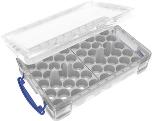 Feldherr Paint Rack with 4l Really Useful Box - 46 AK Interactive paint bottles