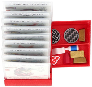 Feldherr Kartenhalter mit Tokenfach für Schwingenschlag - 9 Drachenkarten + Spielmaterial