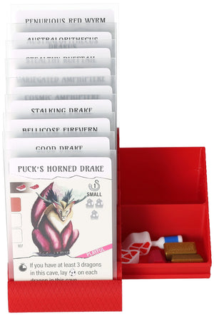 Feldherr Kartenhalter mit Tokenfach für Schwingenschlag - 9 Drachenkarten + Spielmaterial