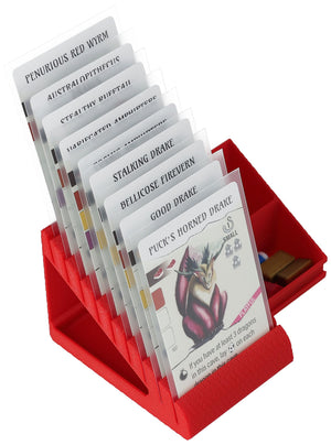 Feldherr Kartenhalter mit Tokenfach für Schwingenschlag - 9 Drachenkarten + Spielmaterial