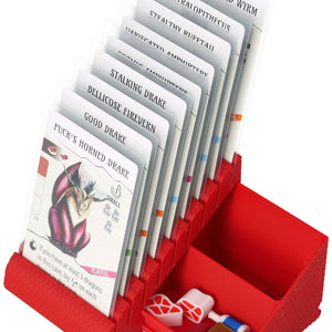 Feldherr Kartenhalter mit Tokenfach für Schwingenschlag - 9 Drachenkarten + Spielmaterial