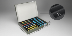 Feldherr Lagerbox FSLB040 für Modelleisenbahn Loks, Wagons und Fahrzeuge - 7 Stege für Spur N - liegend