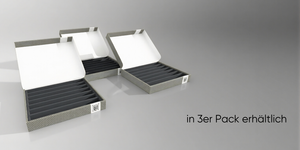 Feldherr Lagerbox FSLB040 für Modelleisenbahn Loks, Wagons und Fahrzeuge - 7 Stege für Spur N - liegend