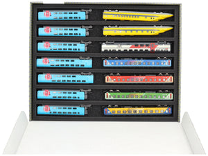 Feldherr Lagerbox FSLB040 für Modelleisenbahn Loks, Wagons und Fahrzeuge - 7 Stege für Spur N - liegend