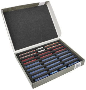 Feldherr Storage Box FSLB040 dla modeli lokomotyw kolejowych, wagonów i pojazdów - 9 slotów dla skrajni Z - poziomych