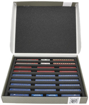 Feldherr Storage Box FSLB040 dla modeli lokomotyw kolejowych, wagonów i pojazdów - 9 slotów dla skrajni Z - poziomych