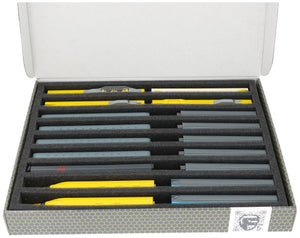 Feldherr Storage Box FSLB040 for model railway locomotives, wagons and vehicles - 9 slots for N gauge vertical
