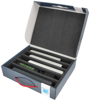 Feldherr Storage Box FSLB075 for model railway locomotives, wagons and vehicles - 5 slots for 00 gauge vertical