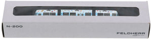 Caja abierta Feldherr N-200 200 x 45 x 33 mm para maquetas de trenes, locomotoras y vehículos de ancho N