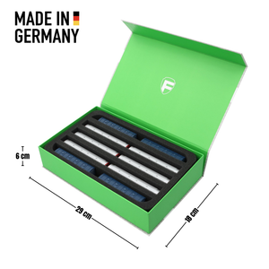 Feldherr Magnetic Box green for model railway locomotives, wagons and vehicles - 5 slots for N Gauge