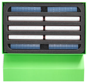 Feldherr Magnetic Box green for model railway locomotives, wagons and vehicles - 5 slots for N Gauge