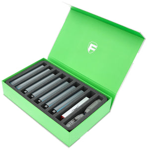 Feldherr Magnetic Box zielony dla modeli lokomotyw kolejowych, wagonów i pojazdów - 9 gniazd dla N Gauge - pionowy