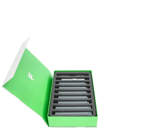 Feldherr Magnetic Box zielony dla modeli lokomotyw kolejowych, wagonów i pojazdów - 9 gniazd dla N Gauge - pionowy