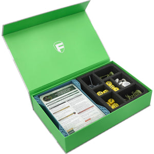Feldherr Boîte magnétique verte pour Warhammer Age of Sigmar : Cartes Warscroll (grande) + figurines + accessoires