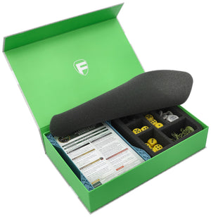 Feldherr Boîte magnétique verte pour Warhammer Age of Sigmar : Cartes Warscroll (grande) + figurines + accessoires