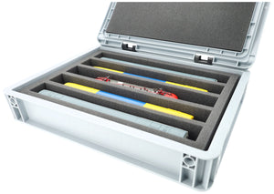 Feldherr Eurobox 40x30 Zestaw do modeli kolejowych - skala H0 - 5 przedziałów - wkładka piankowa do przechowywania w pozycji pionowej