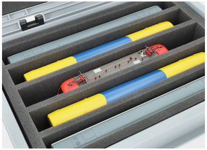 Feldherr Eurobox 40x30 Zestaw do modeli kolejowych - skala H0 - 5 przedziałów - wkładka piankowa do przechowywania w pozycji pionowej