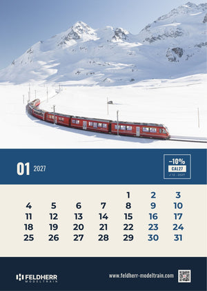 Feldherr Modeltrain A4 Calendar 2027