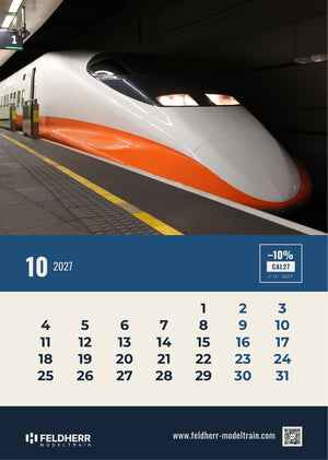 Feldherr Modeltrain A4 Calendar 2027