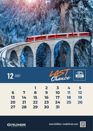 Feldherr Modeltrain A4 Calendar 2027