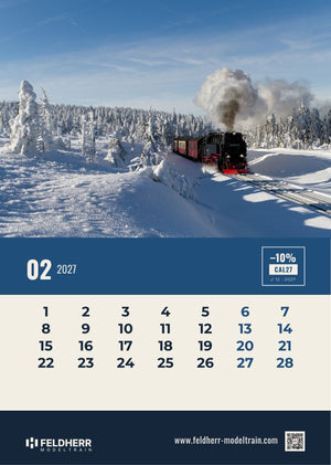 Feldherr Modeltrain A4 Calendar 2027