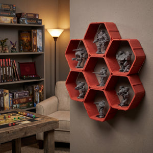 Modular Feldherr Hexagon Wall Shelf for BattleMechs