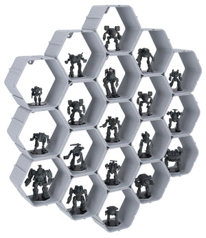 Modular Feldherr Hexagon Wall Shelf for BattleMechs