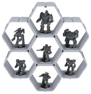 Modular Feldherr Hexagon Wall Shelf for BattleMechs