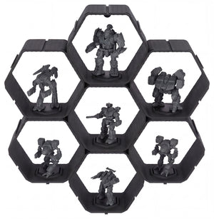 Modular Feldherr Hexagon Wall Shelf for BattleMechs