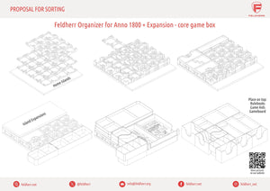 Feldherr Organizer Insert für Anno 1800 + Die Erweiterung - Grundspielbox