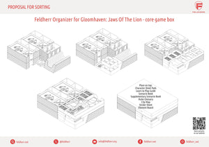 Feldherr Organizer Insert for Gloomhaven: Jaws of the Lion - core game box