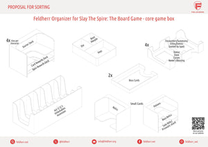Inserto organizzatore Feldherr per Slay The Spire: The Board Game Collector's Edition - scatola del gioco centrale