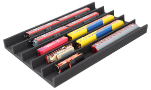 EUMFQFA02 560 mm x 360 mm x 45 mm Spur H0 PanoramaLiege - quer 5 Stege für Eurobehälter 60 x 40