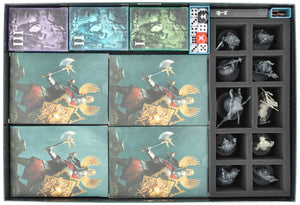 Feldherr Schaumstoff-Set + Organizer Insert für Warhammer Quest: Dunkelwasser - Grundspielbox
