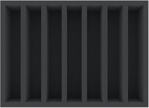 DD065A004 Inserto de espuma Feldherr para maquetas de trenes - escala 00 - 7 compartimentos - para almacenamiento vertical