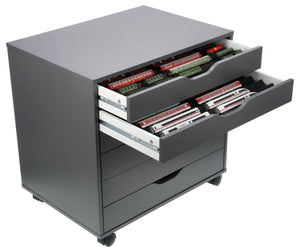 Feldherr Zugliege - Scala TT - per cassettiera IKEA ALEX su rotelle 67 x 66 cm - 8 scomparti - KQMFQQA01