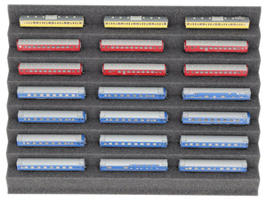 KN030A02 Feldherr Zugliege 360 mm x 270 mm do modeli kolejowych - Z Gauge - 7 przedziałów