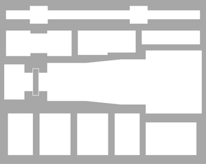 Vassoio in schiuma FSBF090BO per Star Wars X-WING Tantive IV (CR90)
