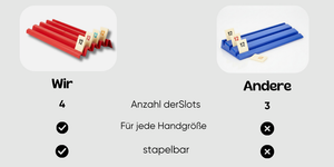 Set di 4 pezzi di valore Feldherr in plastica per Rummikub - 4 slot