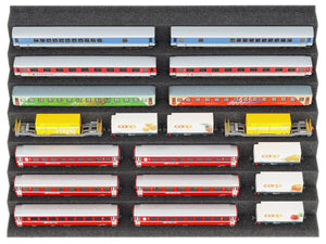 KN030A01 Feldherr Zugliege 360 mm x 270 mm per il modellismo ferroviario - Scartamento N - 7 scomparti