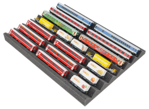 KN030A01 Feldherr Zugliege 360 mm x 270 mm per il modellismo ferroviario - Scartamento N - 7 scomparti