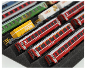 KN030A01 Feldherr Zugliege 360 mm x 270 mm per il modellismo ferroviario - Scartamento N - 7 scomparti