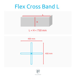 Feldherr Flex Cross Band blau - Größe XL