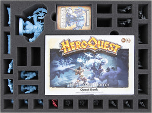 Feldherr Schaumstoff-Set + Organizer Insert für HeroQuest (2021) Grundspiel + 4 Erweiterungen - Grundspielbox