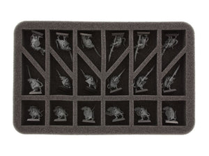 HS035SKBO 35 mm Figure Foam Tray for 18 Warhammer Skaven Clanrats half-size with base