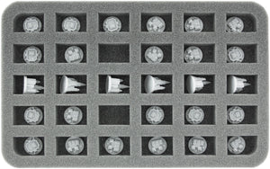 HS030A003 Taca piankowa 30 mm do miniatury w skali 1:100 (15 mm) - 30 przedziałów