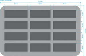 HS035MD07 35 mm Half-Size Schaumstoff mit 12 länglichen Fächern für Massive Darkness